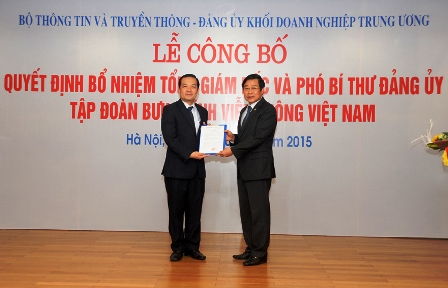 Ông Phạm Đức Long được bổ nhiệm làm Tổng Giám đốc Tập đoàn Bưu chính Viễn thông Việt Nam Ông Phạm Đức Long được bổ nhiệm làm Tổng Giám đốc Tập đoàn Bưu chính Viễn thông Việt Nam