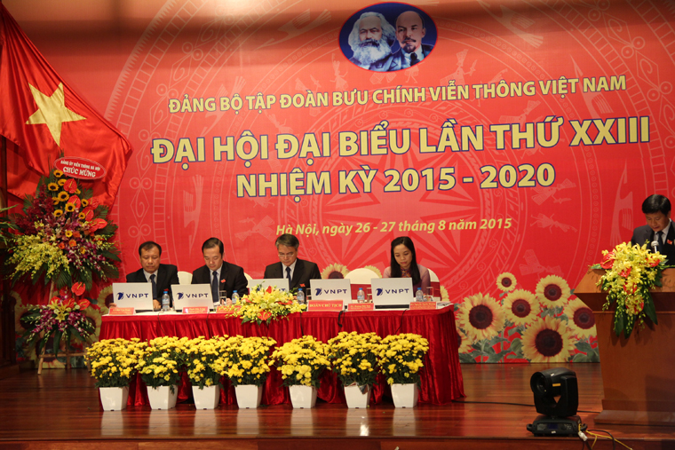 Khai mạc Đại hội đại biểu Đảng bộ Tập đoàn VNPT lần thứ XXIII, nhiệm kỳ 2015-2020 Khai mạc Đại hội đại biểu Đảng bộ Tập đoàn VNPT lần thứ XXIII, nhiệm kỳ 2015-2020