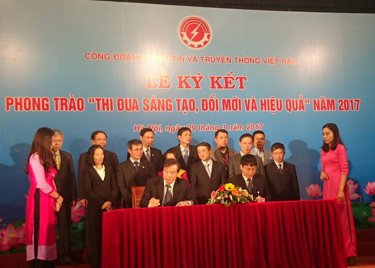 Công đoàn VNPT tham gia ký kết phong trào "Thi đua sáng tạo, đổi mới và hiệu quả” Công đoàn VNPT tham gia ký kết phong trào "Thi đua sáng tạo, đổi mới và hiệu quả”