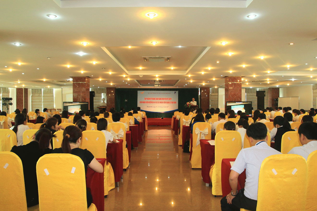 VNPT-Bưu điện Thanh Hóa: Tập huấn kỹ năng bán hàng dịch vụ VT-CNTT cho nhân viên điểm BĐ-VH xã và nhân viên quản lý địa bàn VNPT-Bưu điện Thanh Hóa: Tập huấn kỹ năng bán hàng dịch vụ VT-CNTT cho nhân viên điểm BĐ-VH xã và nhân viên quản lý địa bàn