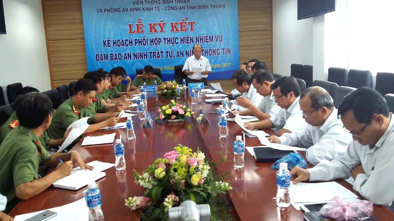 VNPT Bình Thuận và Phòng PA81 Công an tỉnh ký kết phối hợp thực hiện công tác đảm bảo an ninh trật tự, an ninh thông tin trên địa bàn VNPT Bình Thuận và Phòng PA81 Công an tỉnh ký kết phối hợp thực hiện công tác đảm bảo an ninh trật tự, an ninh thông tin trên địa bàn