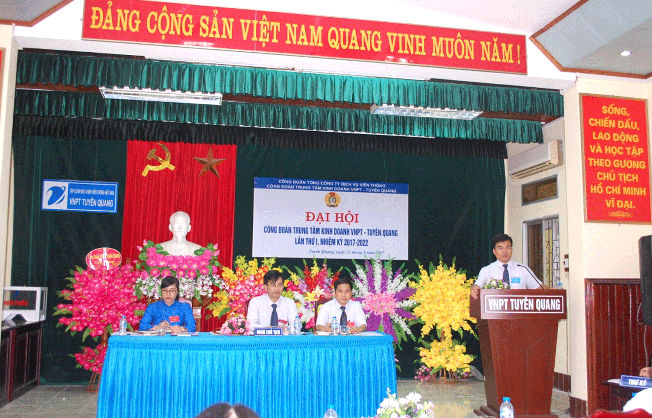 Công đoàn Trung tâm Kinh doanh VNPT – Tuyên Quang tổ chức thành công Đại hội Công đoàn lần thứ I, nhiệm kỳ 2017 – 2022 Công đoàn Trung tâm Kinh doanh VNPT – Tuyên Quang tổ chức thành công Đại hội Công đoàn lần thứ I, nhiệm kỳ 2017 – 2022