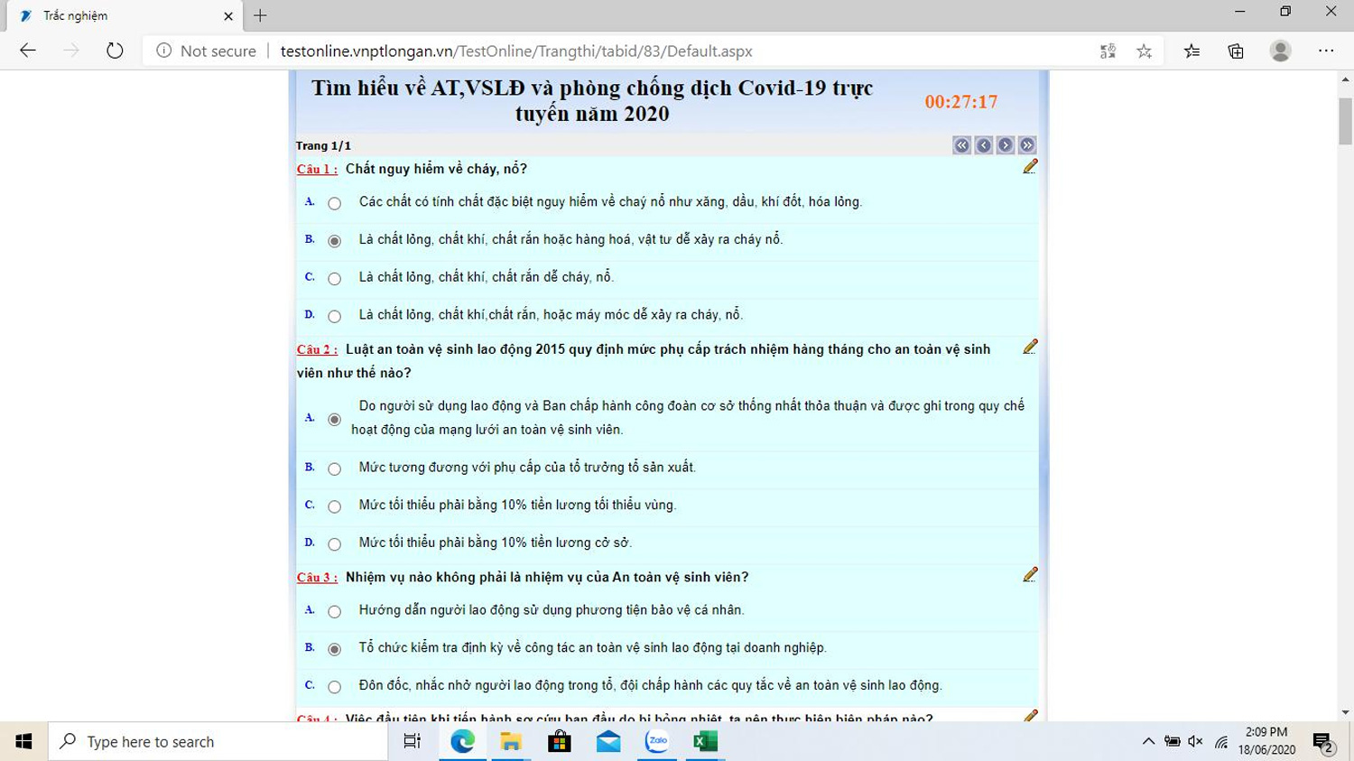 Công đoàn VNPT Long An tổ chức cuộc thi trực tuyến “Tìm hiểu về ATVSLĐ và phòng chống dịch Covid-19” năm 2020. Công đoàn VNPT Long An tổ chức cuộc thi trực tuyến “Tìm hiểu về ATVSLĐ và phòng chống dịch Covid-19” năm 2020.